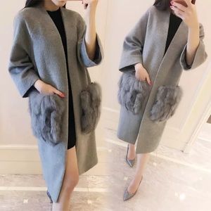 Women’s, gray wool, winter coat